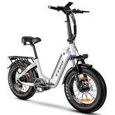 TTGO F6 Electric Bike – 250W Moto 36V25AH Battery 20 Inch Tires  Oil Brakes – White